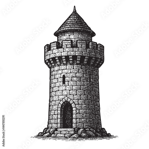castle tower vector illustration