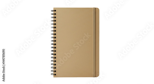 Kraft Paper Spiral Notebook: A Simple and Sustainable Journal on transparent background