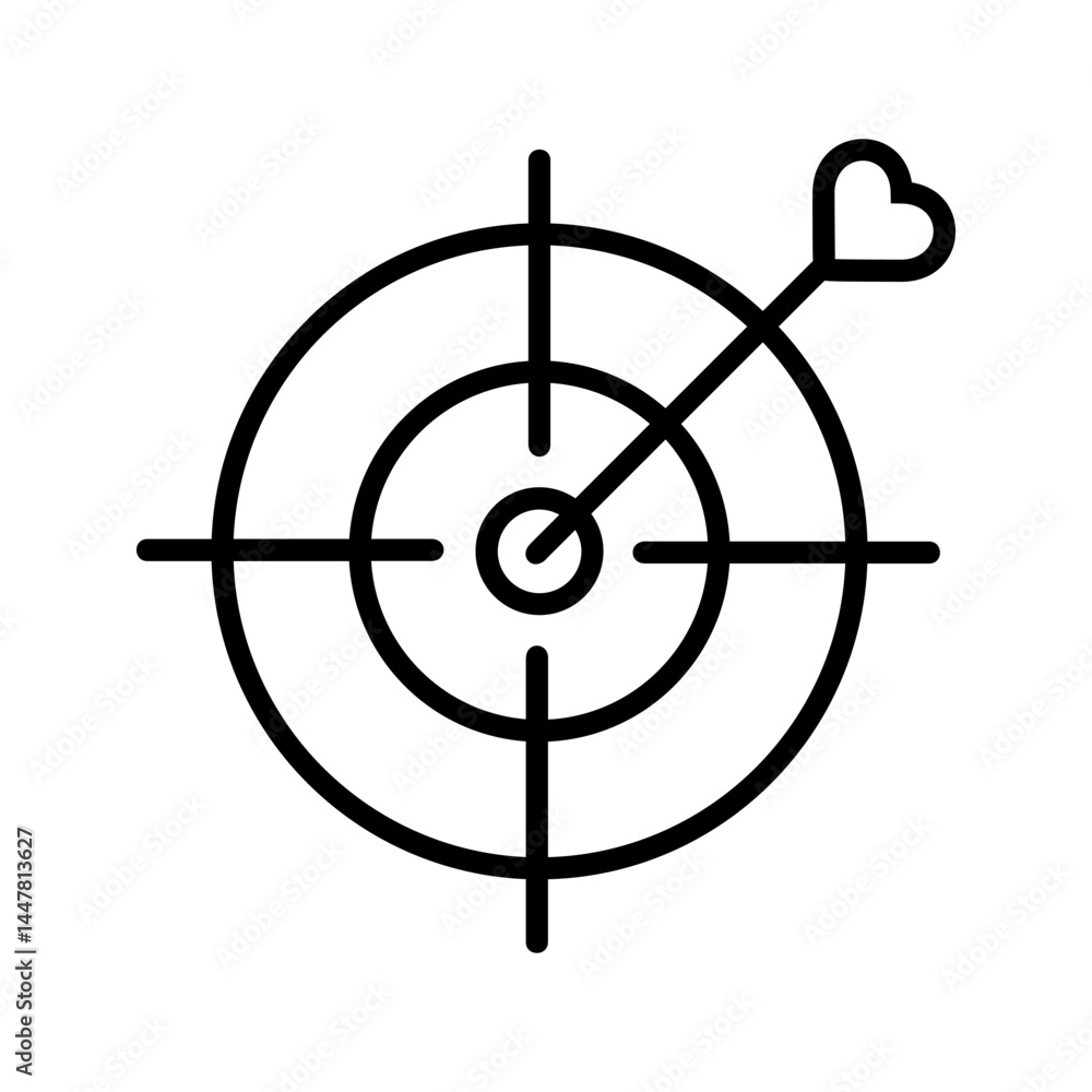 Target Icon In Trendy Design Vector Eps 10, Editable Stroke Target Icon In Trendy Design Vector Eps 10, Editable Stroke