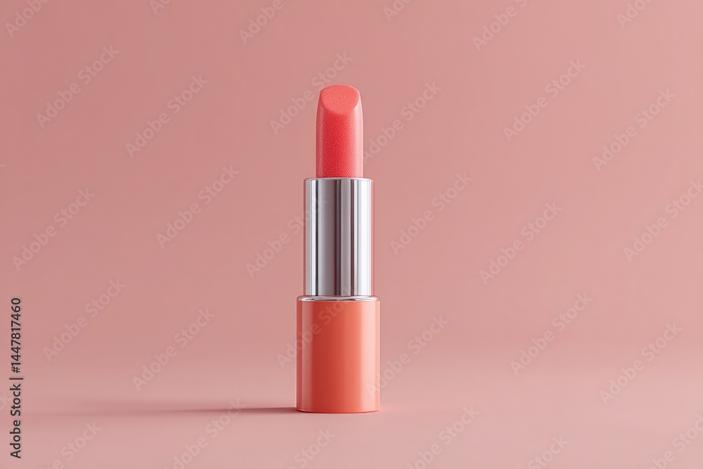 single tube of lipstick positioned on clean solid color background minimalistic design with ample copy space single tube of lipstick positioned on clean solid color background minimalistic design with ample copy space