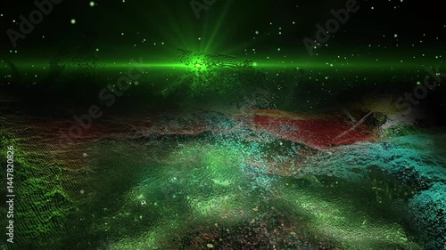 Wallpaper Mural The landscape of an unknown planet smoothly changes perspective, creating for the beholder the effect of flight and presence.
 Torontodigital.ca