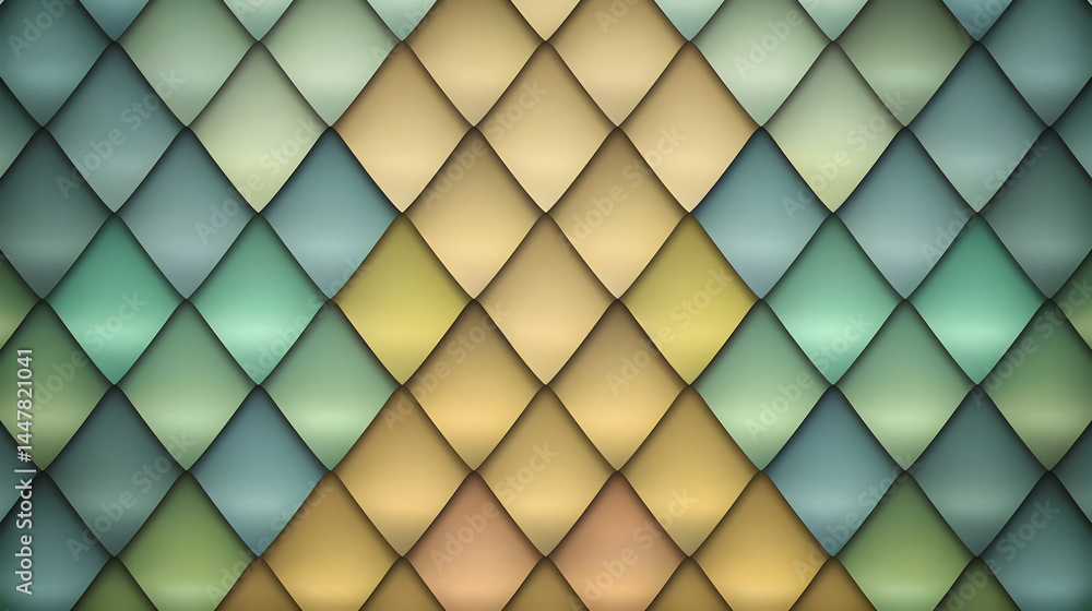 Abstract geometric pattern featuring diamond shapes in soft pastel colors.