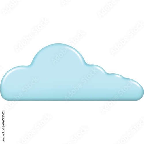 Cloud vector icon isolated on white