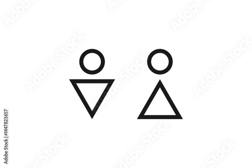 male and female line icon sign