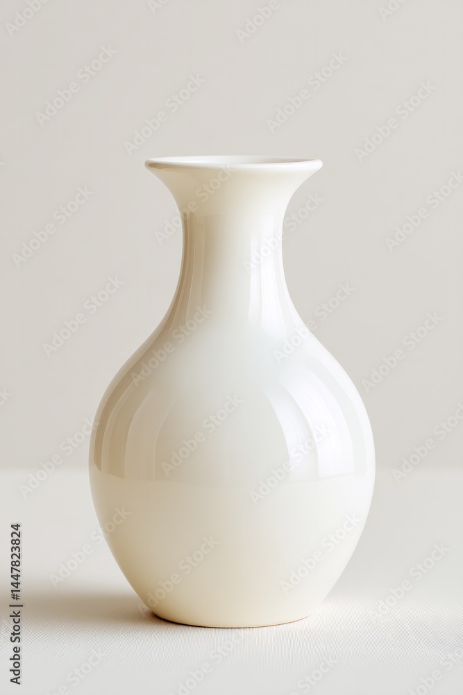 minimalistic vase with elegant curves on clean white background minimalistic vase with elegant curves on clean white background