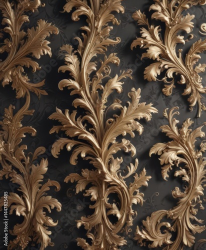 Intricate damask, swirling acanthus leaves & elegant scrolls ,  floral,  scroll,  baroque