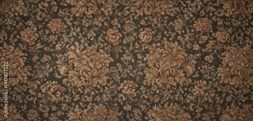 Intricate vintage floral damask, regal textile, acanthus, antique, tapestry