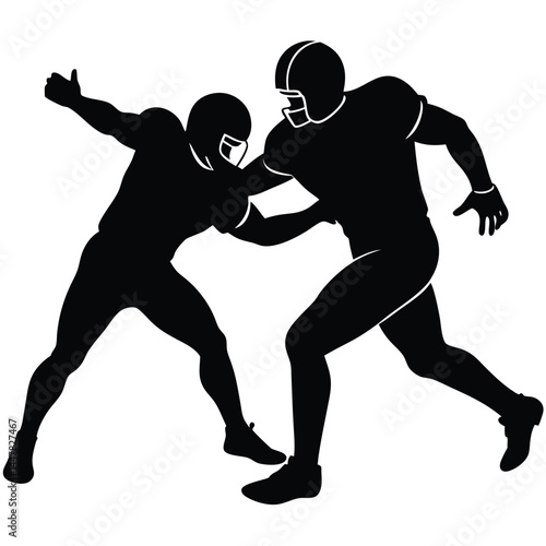 Gridiron Showdown American Football Players in Action