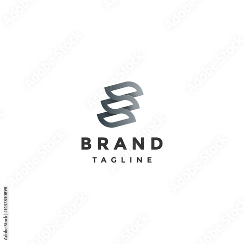 Infinity Initial E Letter Logo Design. Elegant Infinity Line E Letter Logo Design.