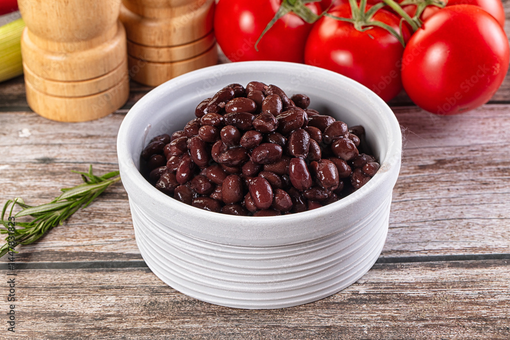 Canned black beans in the bowk Canned black beans in the bowk