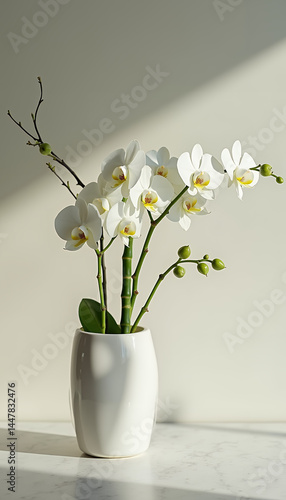 Wallpaper Mural orchids in a vase on the table Torontodigital.ca