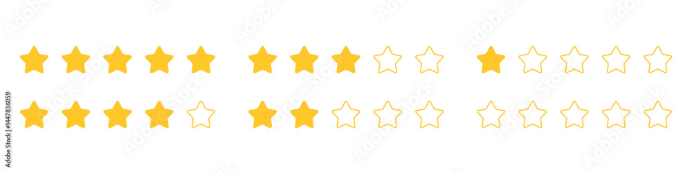 Obraz premium Rating stars vector. Ranking stars vector.