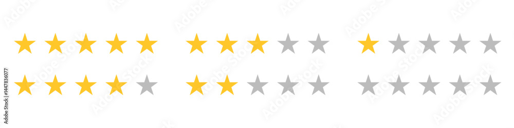 Obraz premium rating star vector. ranking stars