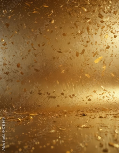 Textured gold foil backdrop with intense light reflections and glittering particles ,  light,  pattern,  sparkle