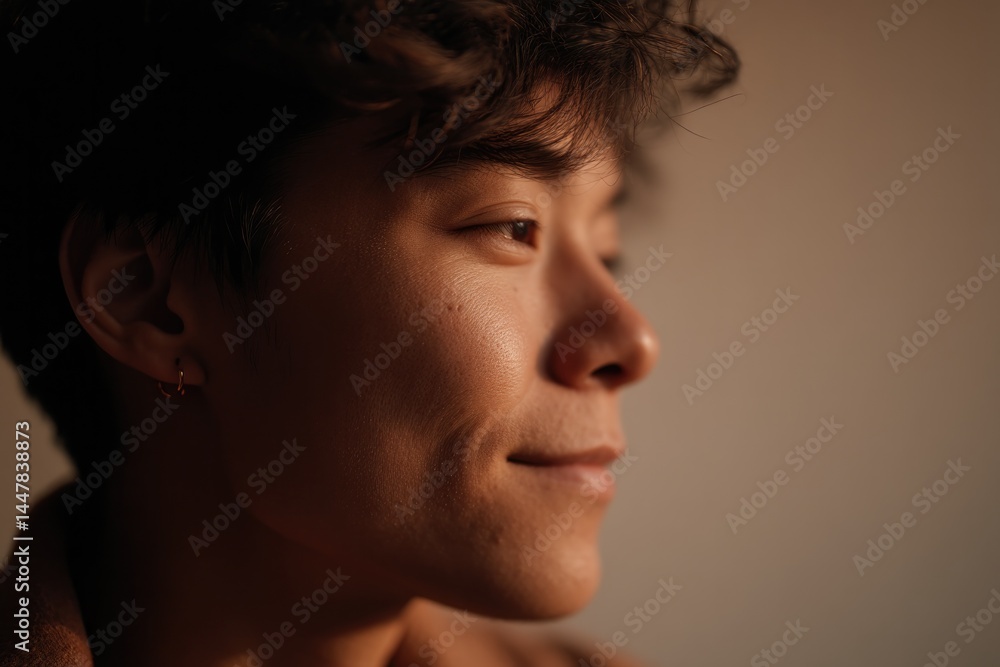 capture minimalistic portrait of person reflecting on national holiday with blurred background and significant copy capture minimalistic portrait of person reflecting on national holiday with blurred background and significant copy