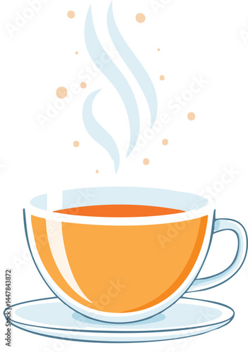A warm cup of freshly brewe...
