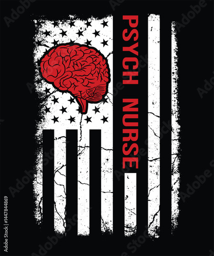 PSYCH NURSE Mental Health T-shirt Design Awareness