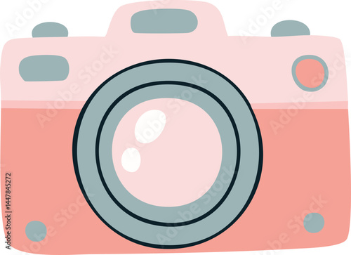 A charming and stylish camera, its design exudes a sense of nostalgia and creative potential, hinting at the joy of photography.