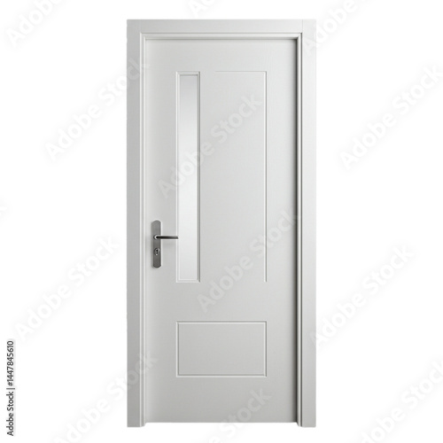 White PVC door isolated on white background	