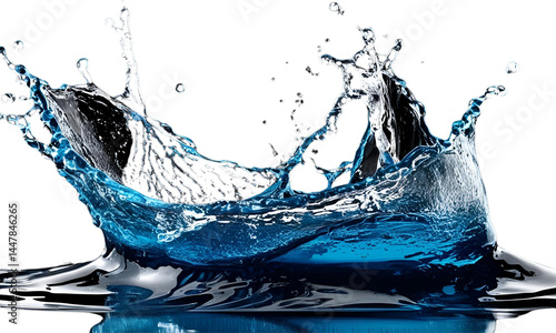 water splash isolated on white