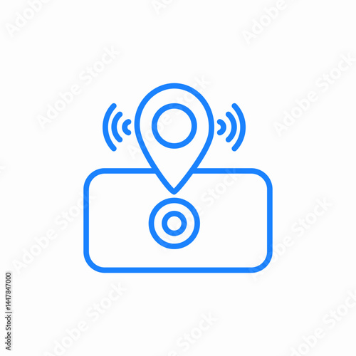 address pin icon sign vector