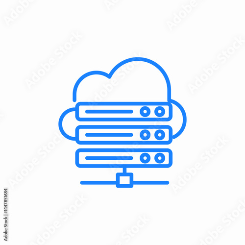 cloud servers icon sign vector