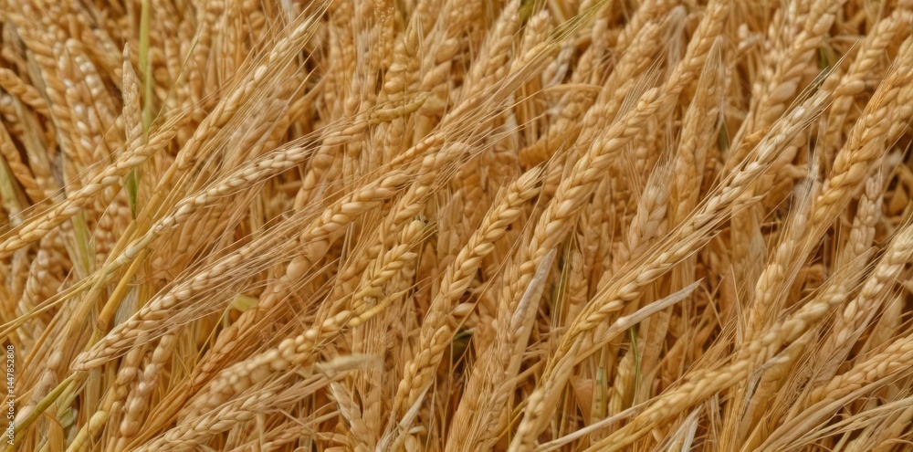 Close-up of barley grains and ears of barley, showing texture and detail , agriculture, macro, agronomy Close-up of barley grains and ears of barley, showing texture and detail , agriculture, macro, agronomy