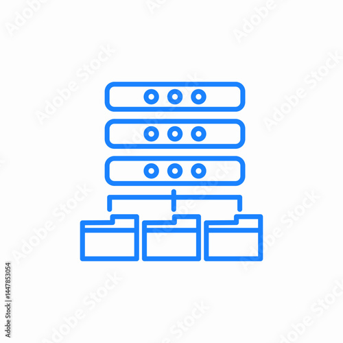 data servers folders icon sign vector