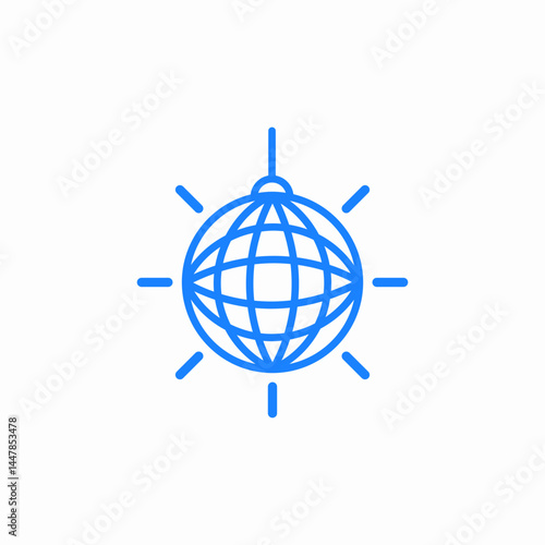 disco ball icon sign vector