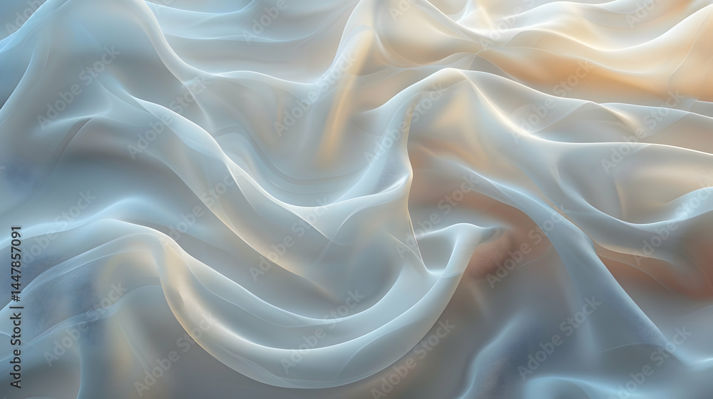 Fototapeta premium Soft White Silk Drape Texture.