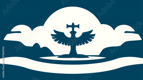 Courage symbol icon in glyph style