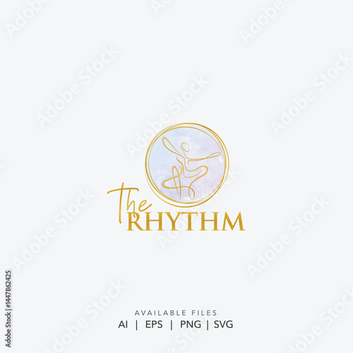Elegant Abstract Dance Logo for Studios, Academies, and Performing Arts