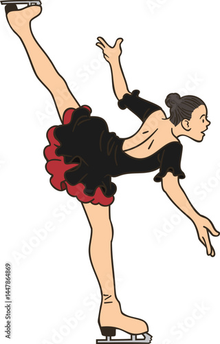 men's Singles Figure Skater (spiral)
