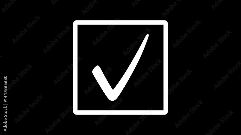 Minimalist Animated Checkbox Symbol Clean Design, Modern Minimalist Checkbox Symbol Animation Minimalist Animated Checkbox Symbol Clean Design, Modern Minimalist Checkbox Symbol Animation