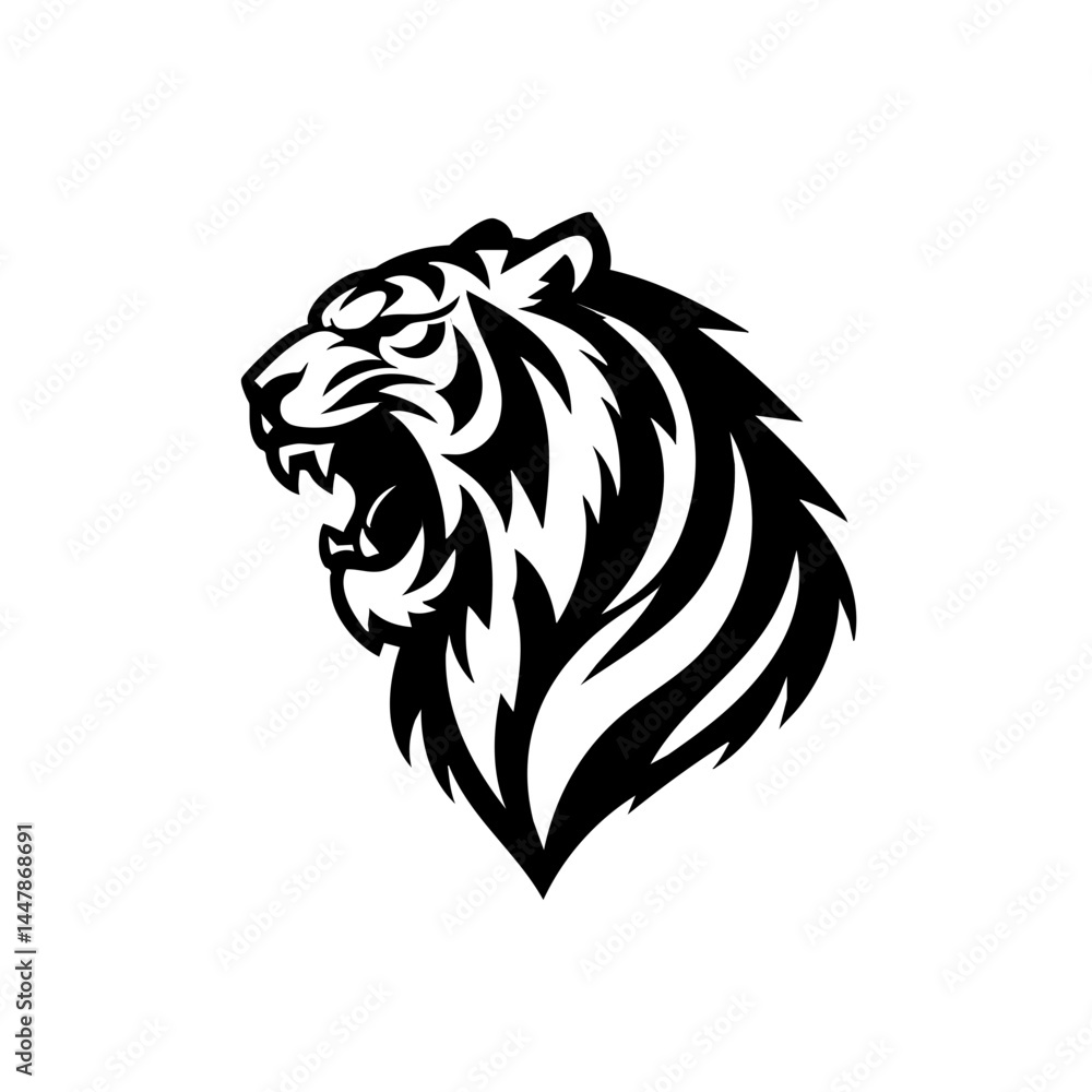 Strong Siberian Tiger Symbol Icon Logo Strong Siberian Tiger Symbol Icon Logo