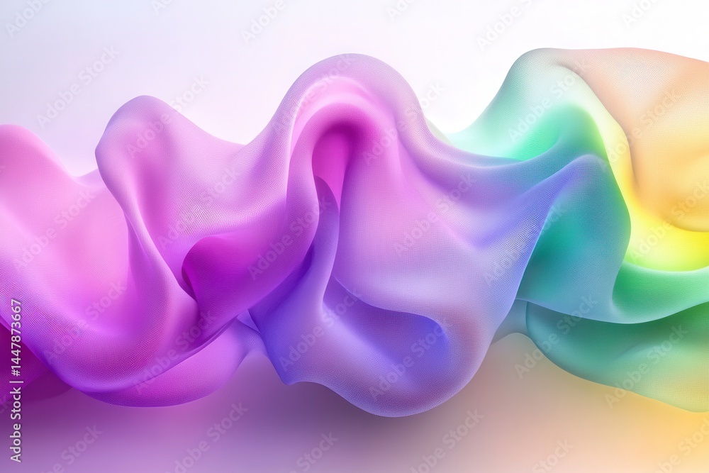 Colorful flowing fabric with soft gradients creating a serene and artistic background Colorful flowing fabric with soft gradients creating a serene and artistic background