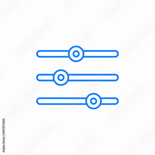 adjustment sliders icon sign vector