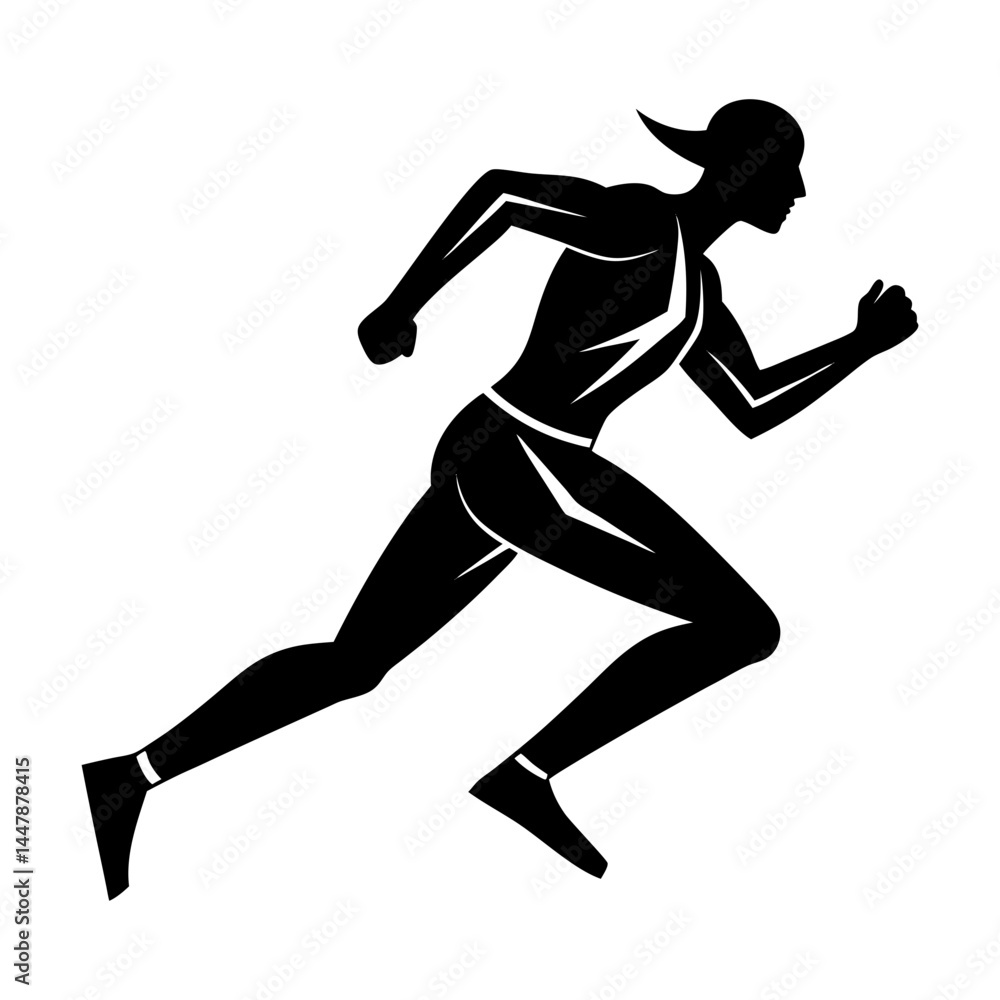Runner Silhouette vector illustration Runner Silhouette vector illustration