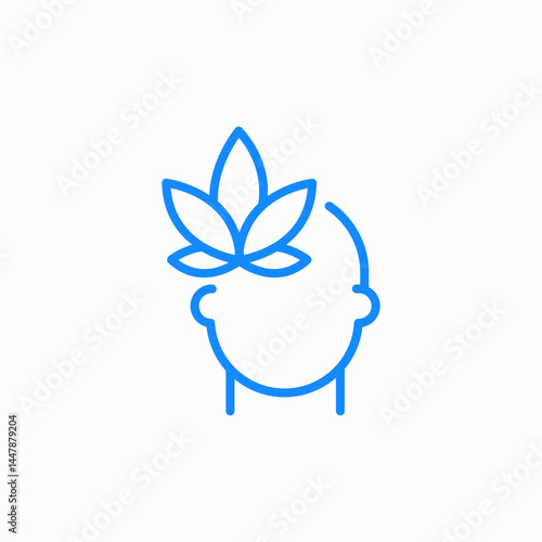 calm mind icon sign vector