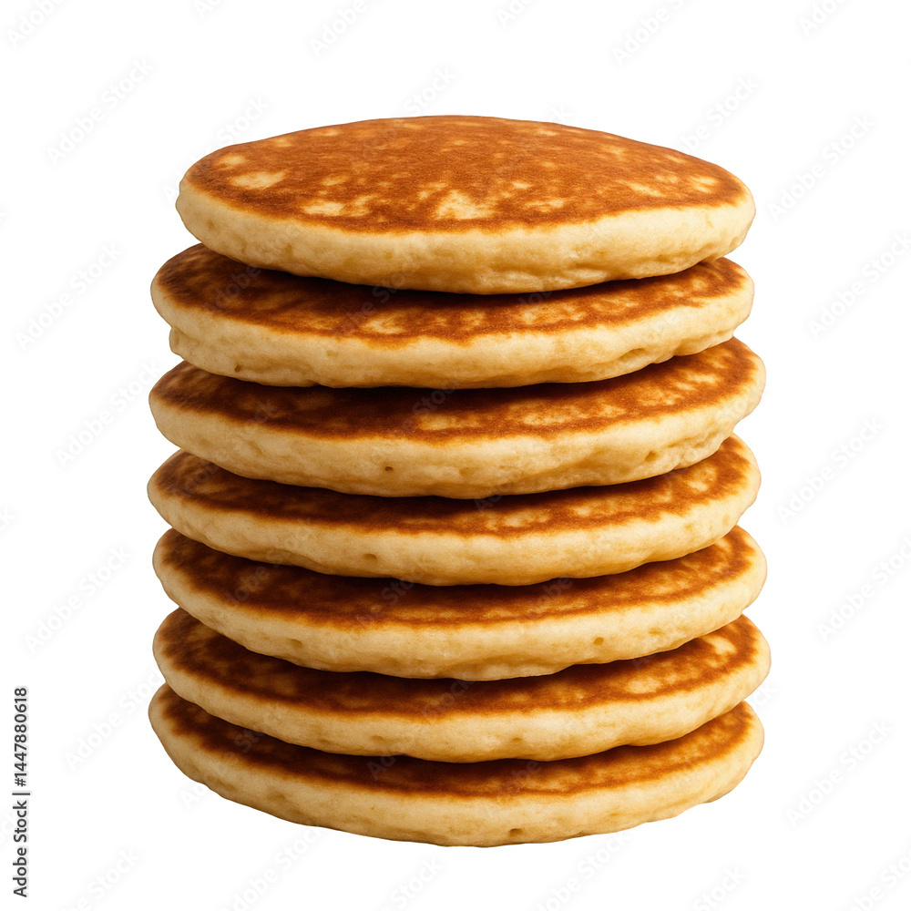 This inviting stack of seven soft, fluffy, golden brown pancakes is the perfect centerpiece for breakfast or brunch. This inviting stack of seven soft, fluffy, golden brown pancakes is the perfect centerpiece for breakfast or brunch.