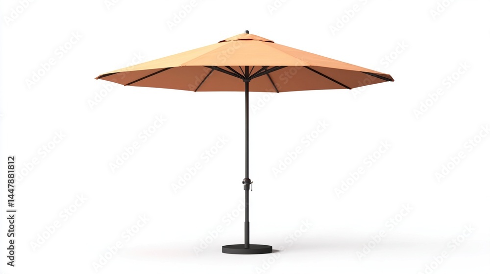 Beige patio umbrella isolated on white. Beige patio umbrella isolated on white.