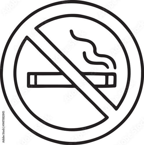 vector no smoking sign
