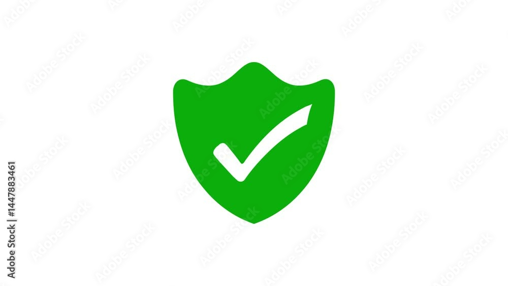 Security Shield Check Mark Symbol Smooth Animation, Minimalist Security Shield Check Mark Animation Security Shield Check Mark Symbol Smooth Animation, Minimalist Security Shield Check Mark Animation