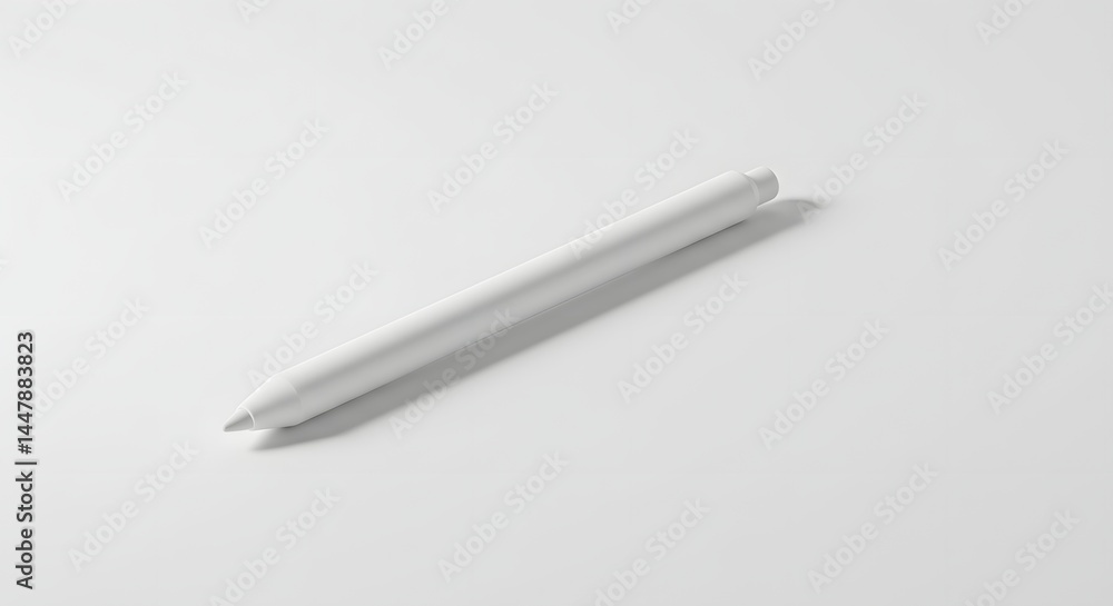 Sleek and Minimalist Digital Pencil on a Clean White Background Surface Sleek and Minimalist Digital Pencil on a Clean White Background Surface