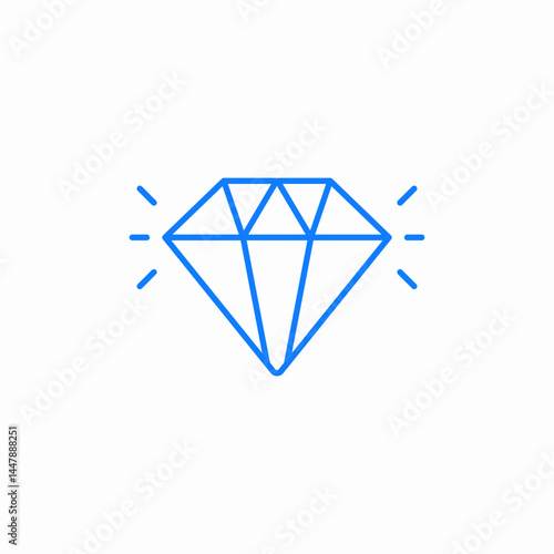 shining diamond icon sign vector