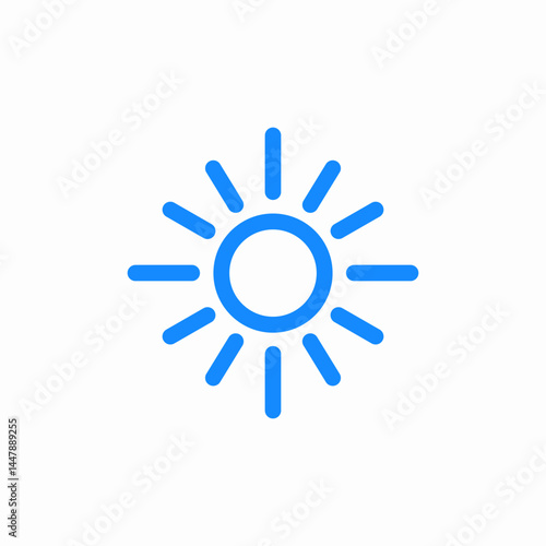 sun bright icon sign vector