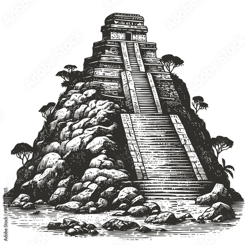 Tiny Mayan temple with historic significance perched on a stepped cliff showcasing cultural architectural beauty.