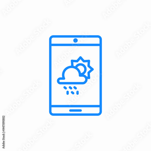 weather forecast application icon sign vector