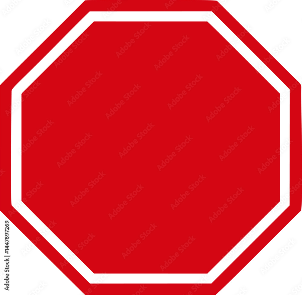 custom made wallpaper toronto digitalRed stop sign with white border on plain background indicating caution. Vector illustration