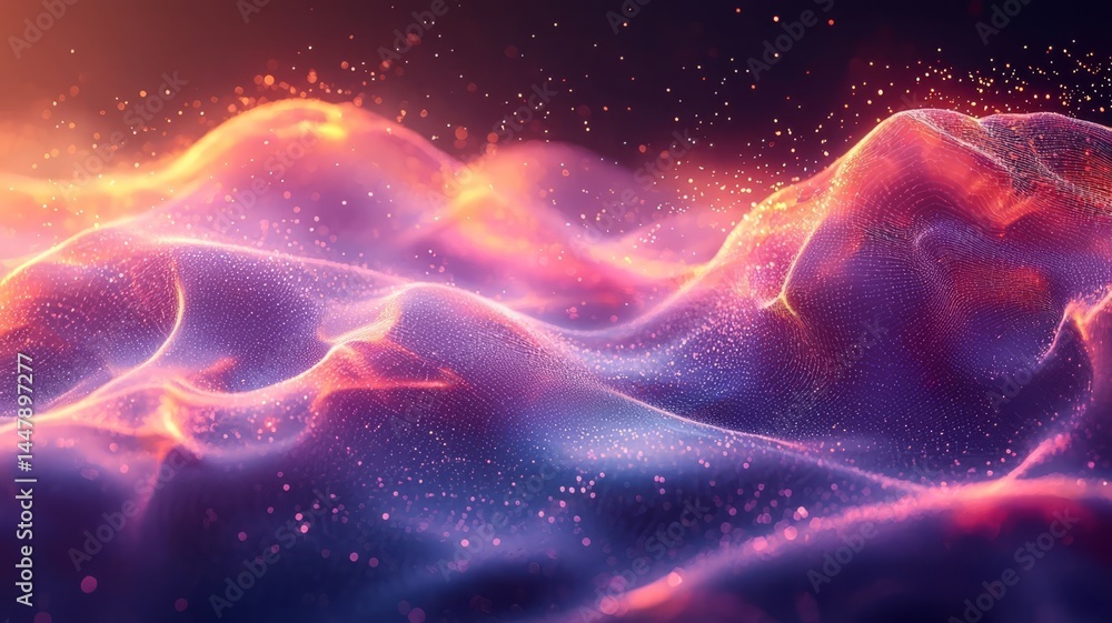 Vibrant abstract waves of light and color, creating a dreamy, ethereal landscape that evokes tranquility and wonder, perfect for digital art and creative projects. Vibrant abstract waves of light and color, creating a dreamy, ethereal landscape that evokes tranquility and wonder, perfect for digital art and creative projects.